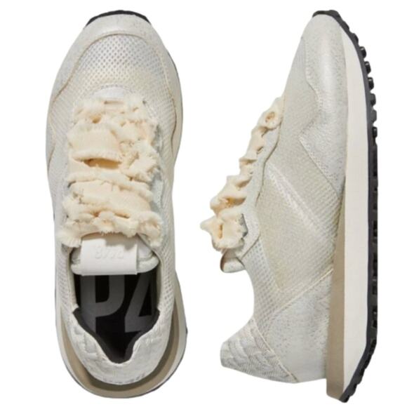 P448 Women's Cancun Sneakers Ribbon Tie and Regular shoelaces Size 7 Euro 37 NIB - Picture 10 of 13